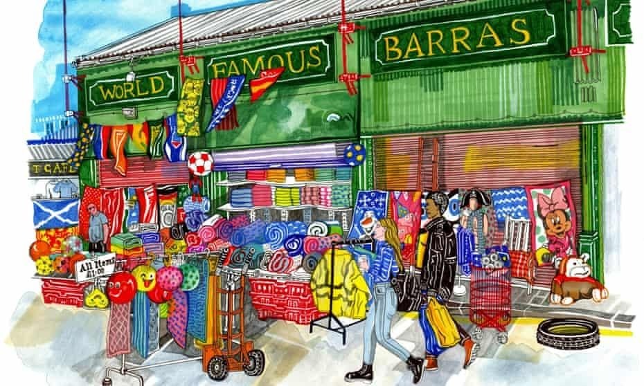 Barras Market Hennie Haworth illustration for Locals Guide to Glasgow