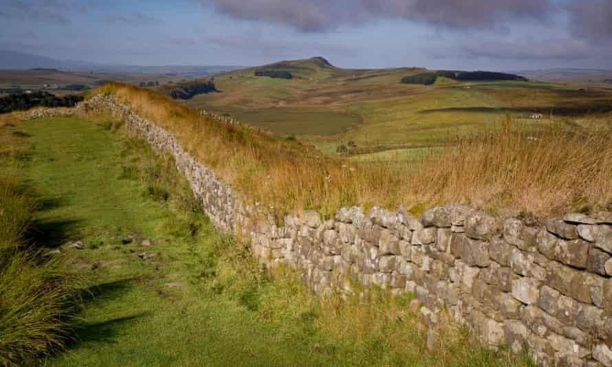 Dawn at Hadrian’s Wall near the Roman fort at Housesteads, Northumberland