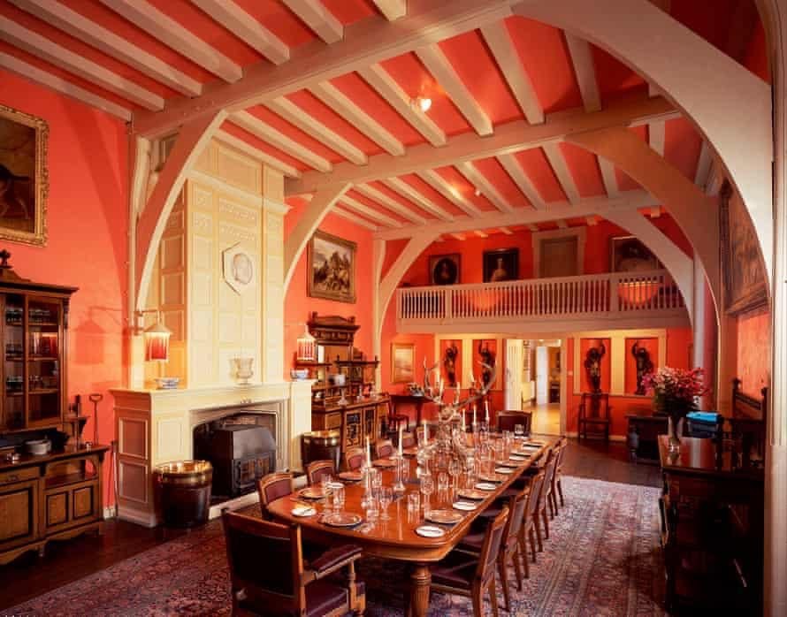 The dining room in Belle Isle Castle, Enniskillen