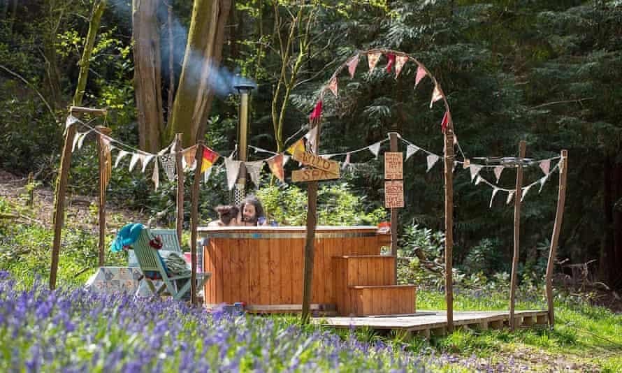 The wild spa at the Enchanted Glade glamping site