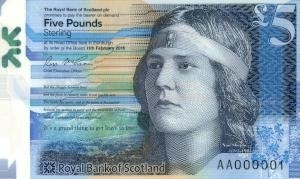 The Royal Bank of Scotland's £5 note